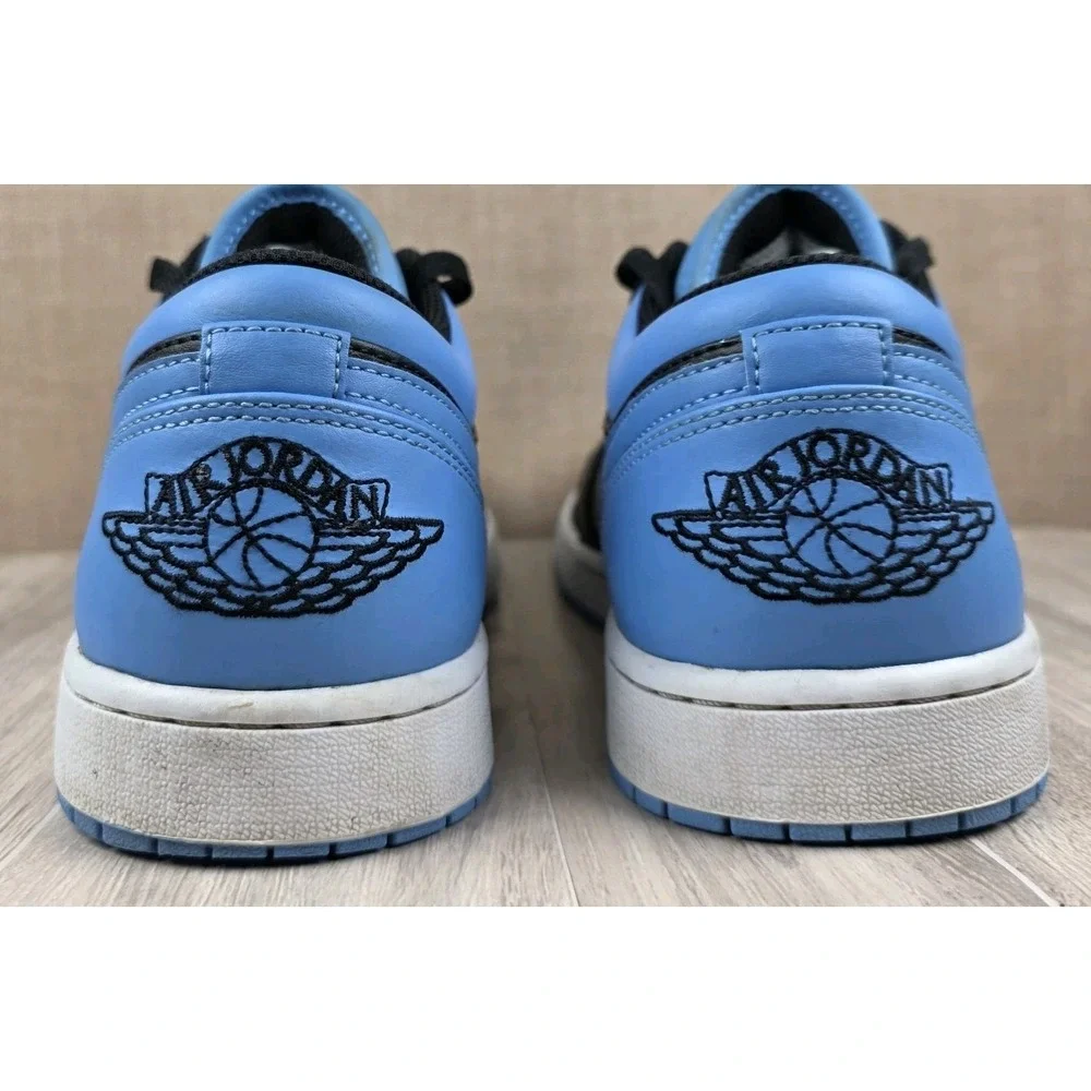 Nike Air Jordan 1 Low UNC University Blue Black Sneakers 553558-041 Mens US 10
